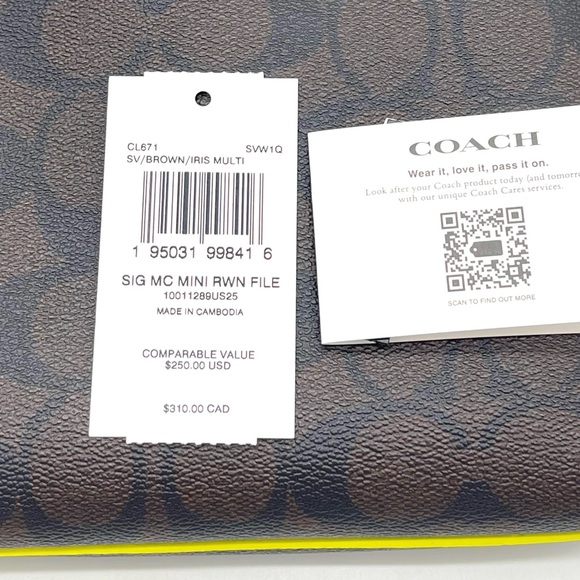 Coach Mini Rowan File Crossbody Bag in Signature Canvas - Picture 9 of 9